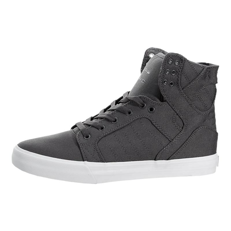 Buty Supra SKYTOP - Sneakersy Wysokie Damskie - Szare (EHWF-53849)